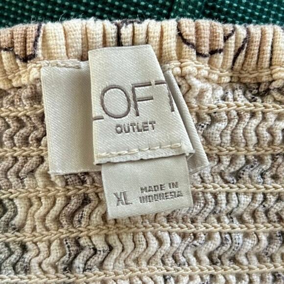 Loft Women Sleeveless Wide Leg Pants Jumpsuit Cream Linen Beach Preppy Size XL - Picture 6 of 11